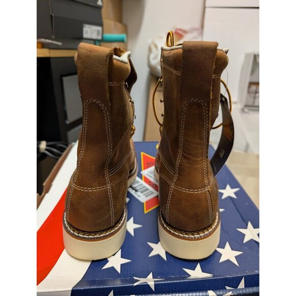 THOROGOOD 804-4378 8" Moc Toe Steel Toe Work Boots EH Size 6 D MADE IN USA - Picture 4 of 7